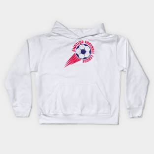 Two-color football print with heraldic elements Kids Hoodie